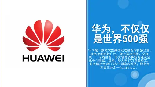 华为品牌介绍ppt课件