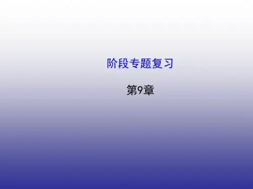 沪教版九年级下册化学 第9章化学与社会发展阶段专题复习课件(新版)