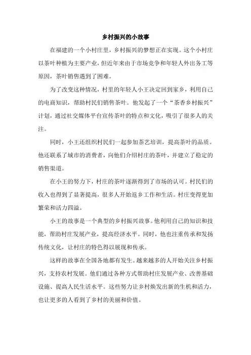 乡村振兴的小故事