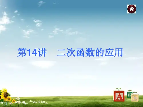中考数学总复习 第14讲 二次函数的应用课件精品