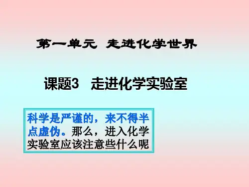 人教版九年级化学：1.3 走进化学实验室2(共62张PPT)