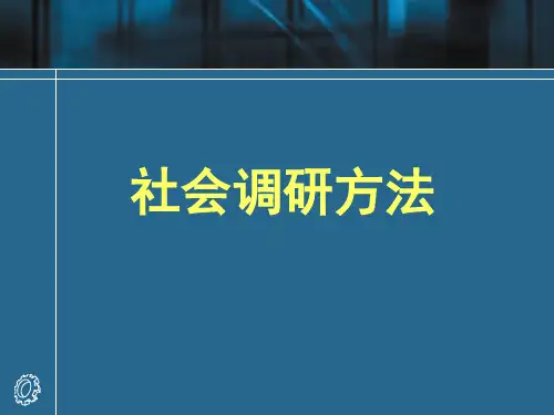 社会调研方法ppt