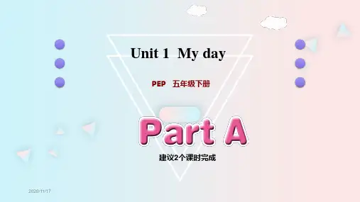 人教版五年级英语下册Unit1 My day PPT课件全套