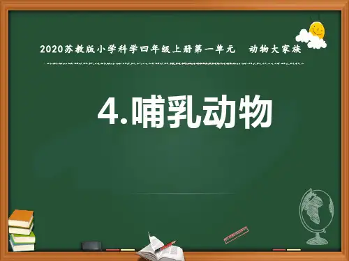 2020【新苏教版】四年级科学上册第4课《哺乳动物》课件