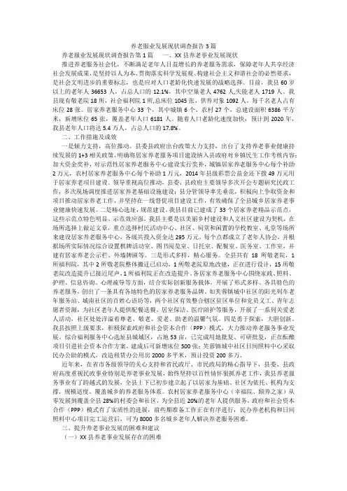 百度文库精品文档-养老服业发展现状调查报告3篇