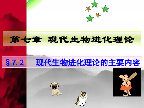 人教版生物必修二第7章第2节-现代生物进化理论的主要内容 正式课件