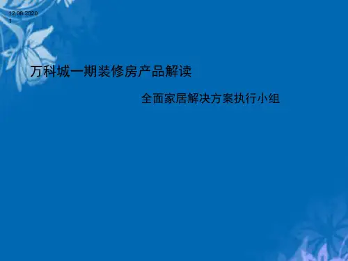 万科城一期装修房产品详细解读(ppt 29页)