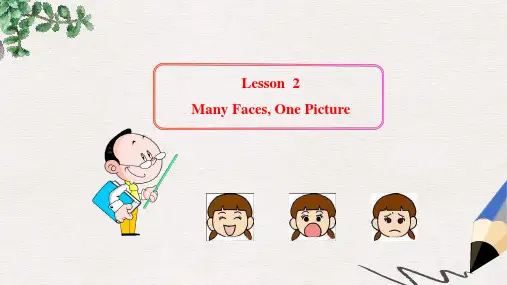 冀教版八上英语课件：Lesson  2Many Faces, One Picture