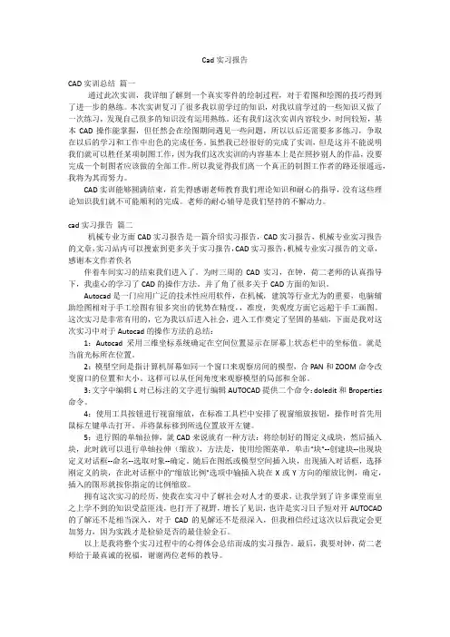 Cad实习报告