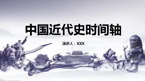 中国风中国近代史时间轴讲解PPT教学讲座课件