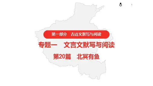 2021年中考语文复习   专题一 文言文默写与阅读   20.北冥有鱼