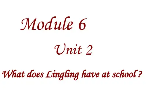 三年级英语下册课件-Module 6 Unit 2 What does Lingling have at school331-外研版（三起）