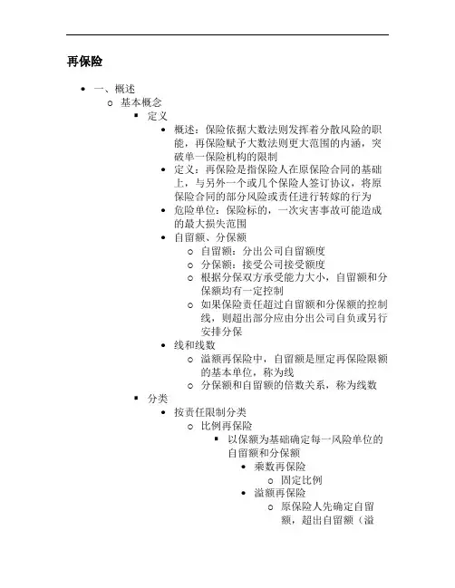 再保险知识