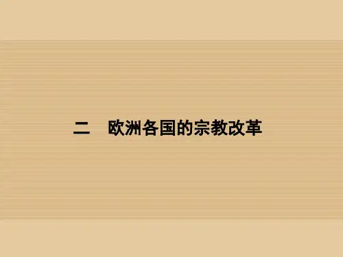 高中历史 专题五 欧洲宗教改革 5.2 欧洲各国的宗教改革课件 人民版选修1