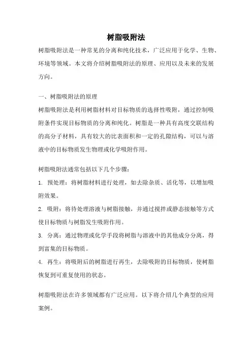树脂吸附法