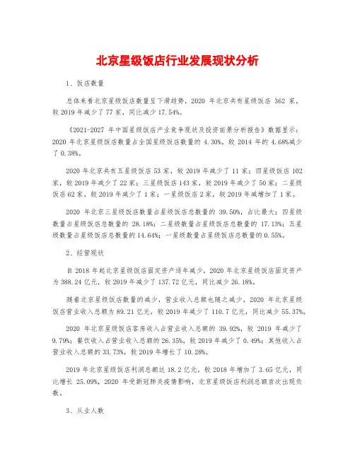 北京星级饭店行业发展现状分析