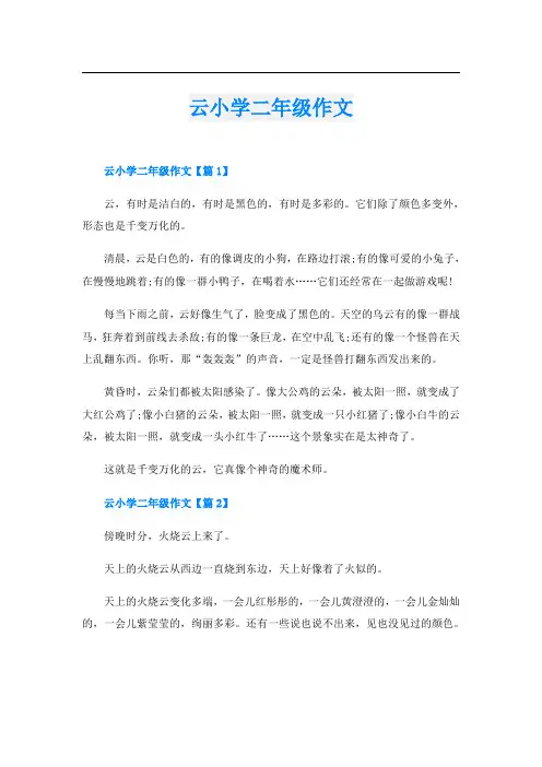 云小学二年级作文