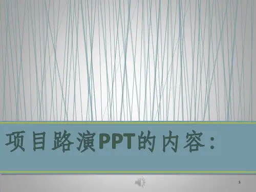 项目路演的内容：PPT课件