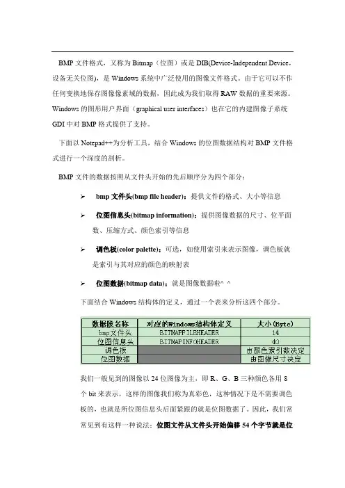 bmp文件格式详解