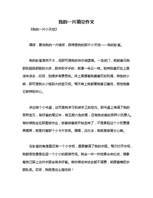 我的一片填空作文