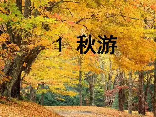 苏教版小学二年级上册语文课件秋游1