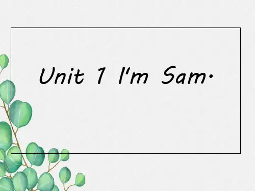外研三年级上册《Module Unit 1 I'm Sam 》PPT课件 (4)