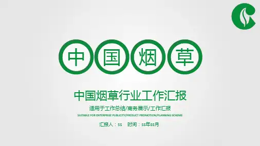 中国烟草公司烟草局工作总结PPT模板ppt通用模板
