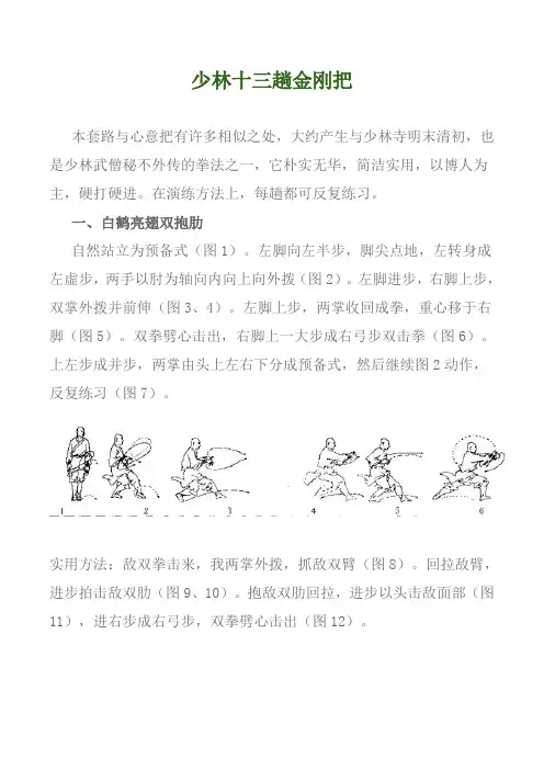 少林十三趟金刚把模板
