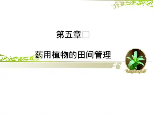 药用植物田间管理ppt课件