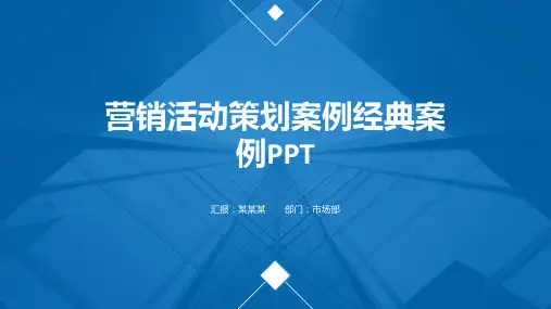 营销活动策划案例经典案例PPT