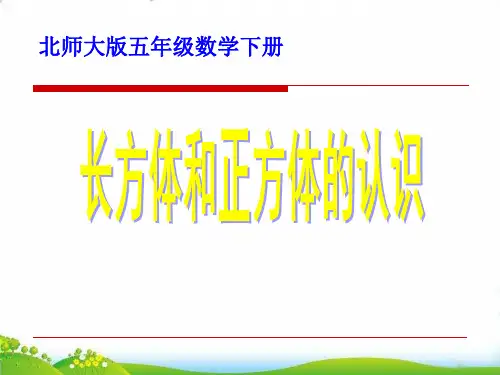 五年级下数学PPT-长方体的体积北师大版优秀课件