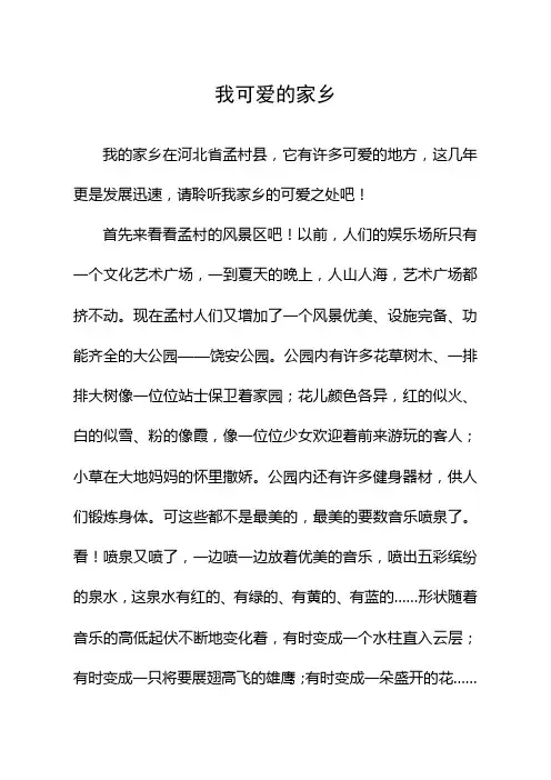 我可爱的家乡