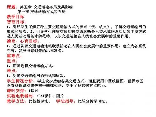 【高中地理】交通运输方式和布局ppt4