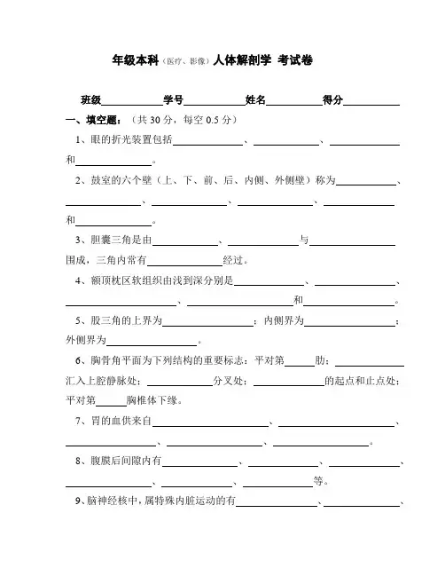 汕医系解试题99BKKJ