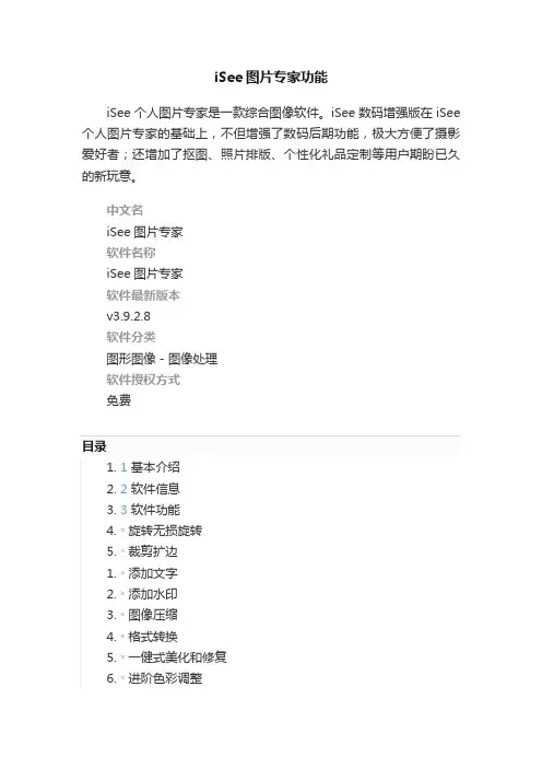 iSee图片专家功能
