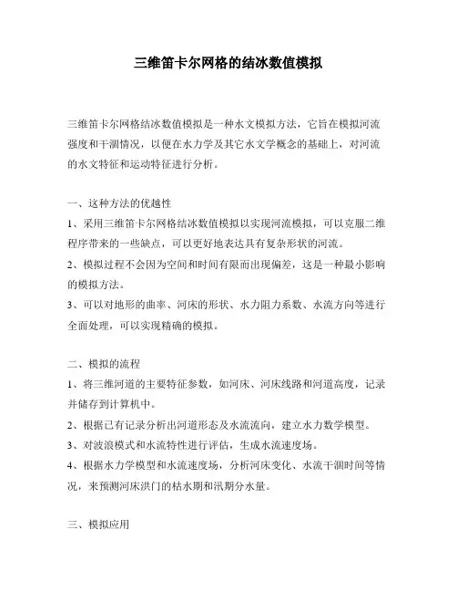 三维笛卡尔网格的结冰数值模拟