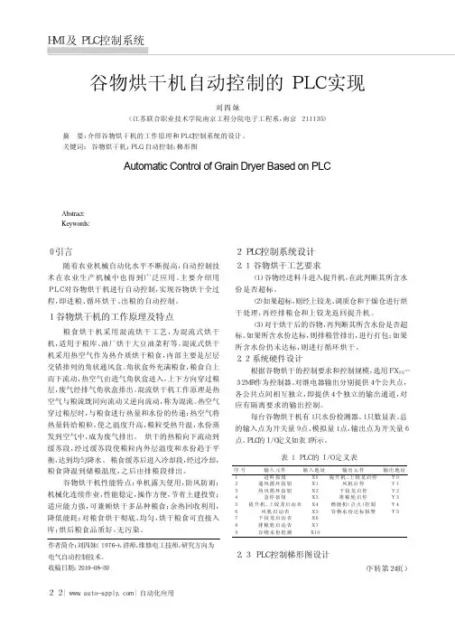 谷物烘干机自动控制的PLC实现_刘四妹