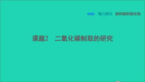 九年级化学上册第6单元碳和碳的氧化物课题2二氧化碳制取的研究习题新版新人教版