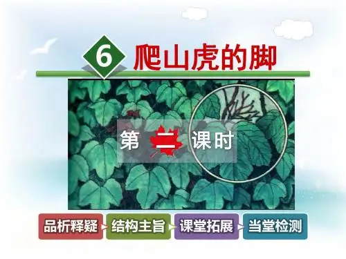 2019人教版语文四年级上册6.爬山虎的脚【第2课时】