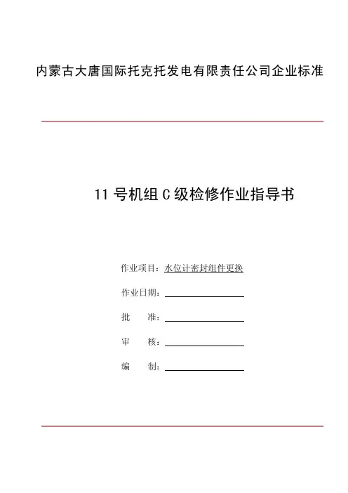 水位计指导作业书(新版)