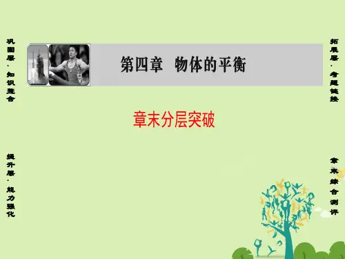 高中物理第4章物体的平衡章末分层突破课件教科版必修1