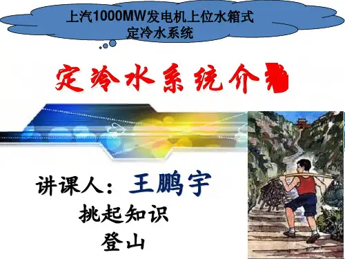 发电机定冷水系统介绍 王鹏宇