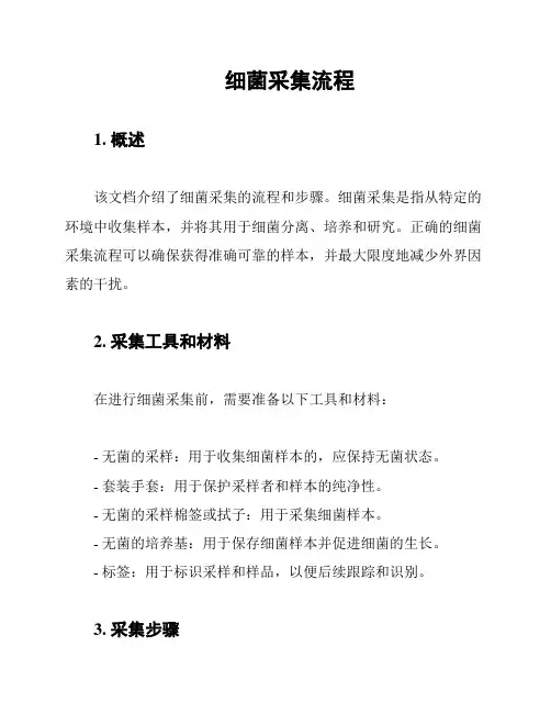 细菌采集流程