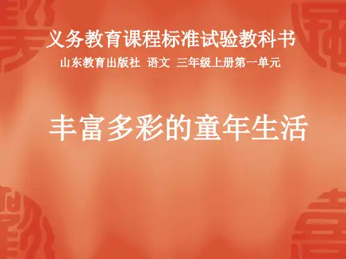 丰富多彩的童年生活说课课件