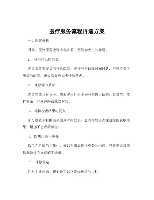 医疗服务流程再造方案