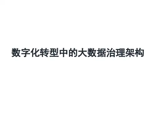 数字化转型中的大数据治理架构 相关两份资料
