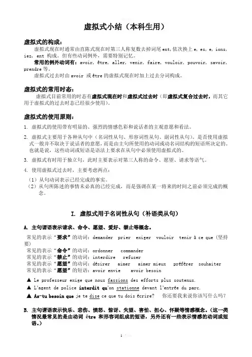 法语虚拟式