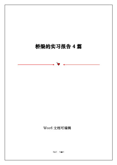 桥梁的实习报告4篇