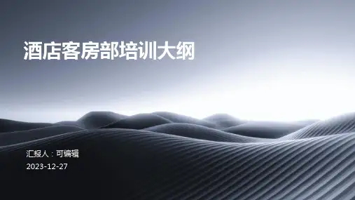 酒店客房部培训(全)