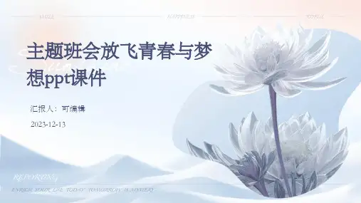 主题班会放飞青春与梦想ppt课件